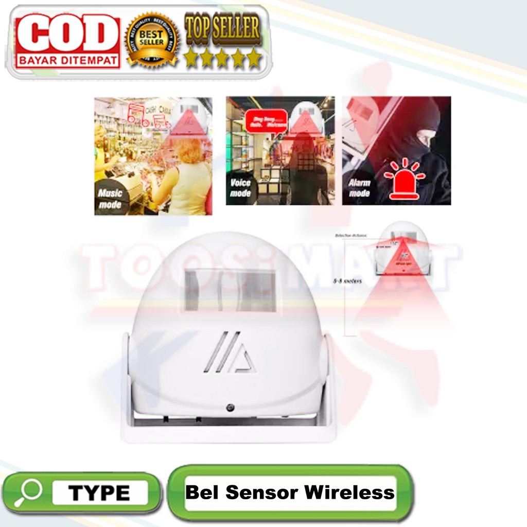 Jual Bell Pintu Sensor Gerak Otomatis Bell Toko Pintu Selamat Datang Alarm Sensor Otomatis Murah