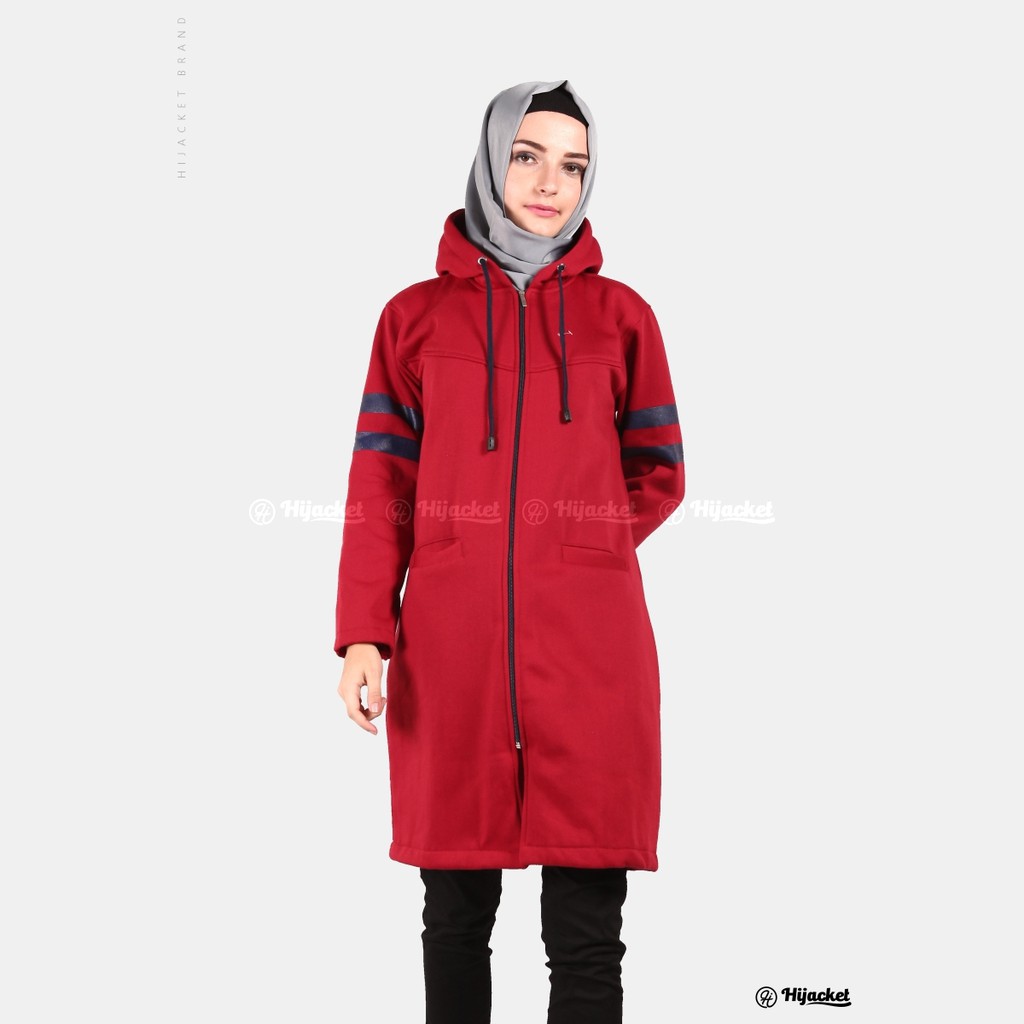 Hijacket® Beautix Series (All Size, XL, XXL) Jaket Wanita Bahan 100% Premium Fleece Asli-RUBY