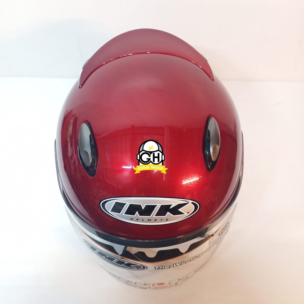 HELM INK HALF FACE INK CENTRO ORIGINAL 100% INK CENTRO JET SOLID RED MAROON