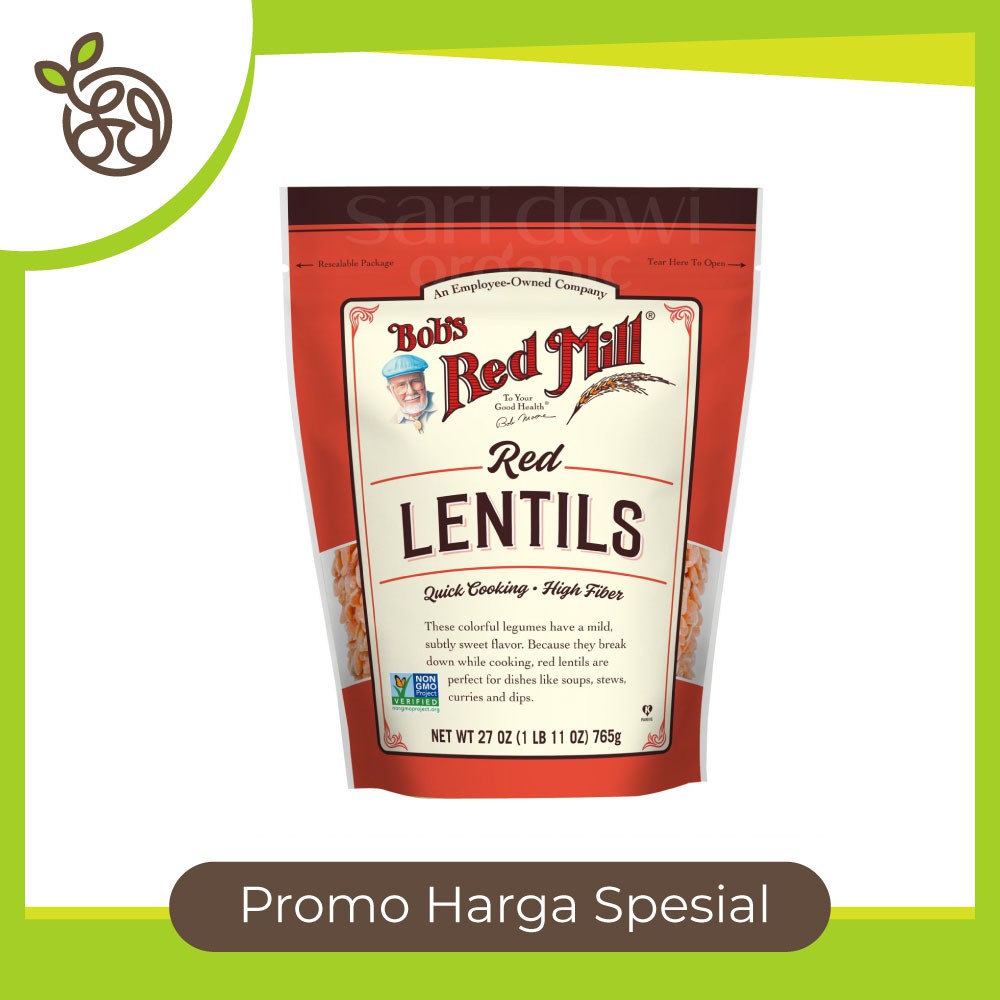 

BOB'S RED MILL RED LENTILS 765 GR