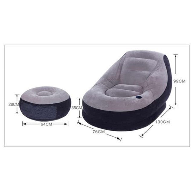 SOFA ANGIN INTEX ULTRA LOUNGE WITH OTTOMAN