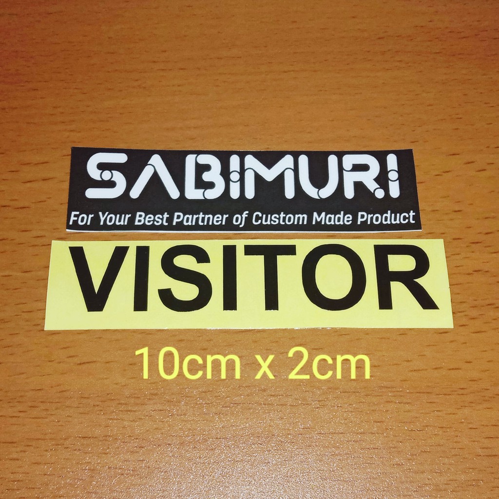 Cutting Sticker Stiker Helm Safety Visitor 2 pcs