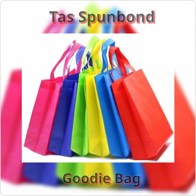 

°HARGA SATUAN° Tas Spunbond Handle Tas Kain Goodie Bag Polos