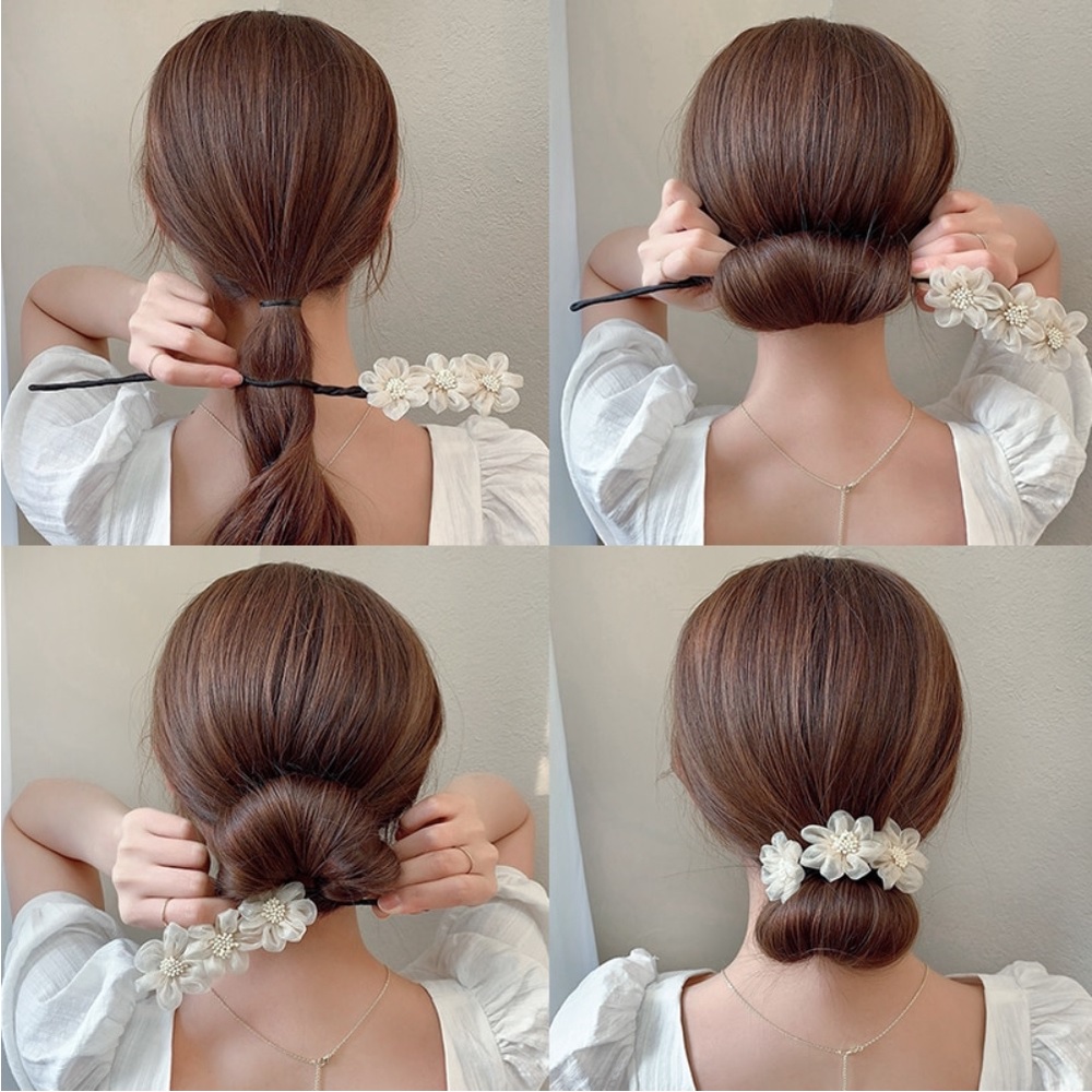 Ikat Jepitan Rambut Alat Sanggul Hair Bun Tie Kawat Jepit Korea Fashion Klip Aksesoris Cewek Wanita Jepang