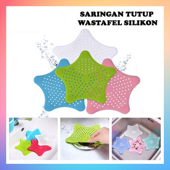 SARINGAN WASTAFEL Water Tank Silikon Penutup Lubang Saluran Air Filter SWS Dapur Sink Tutup Bintang