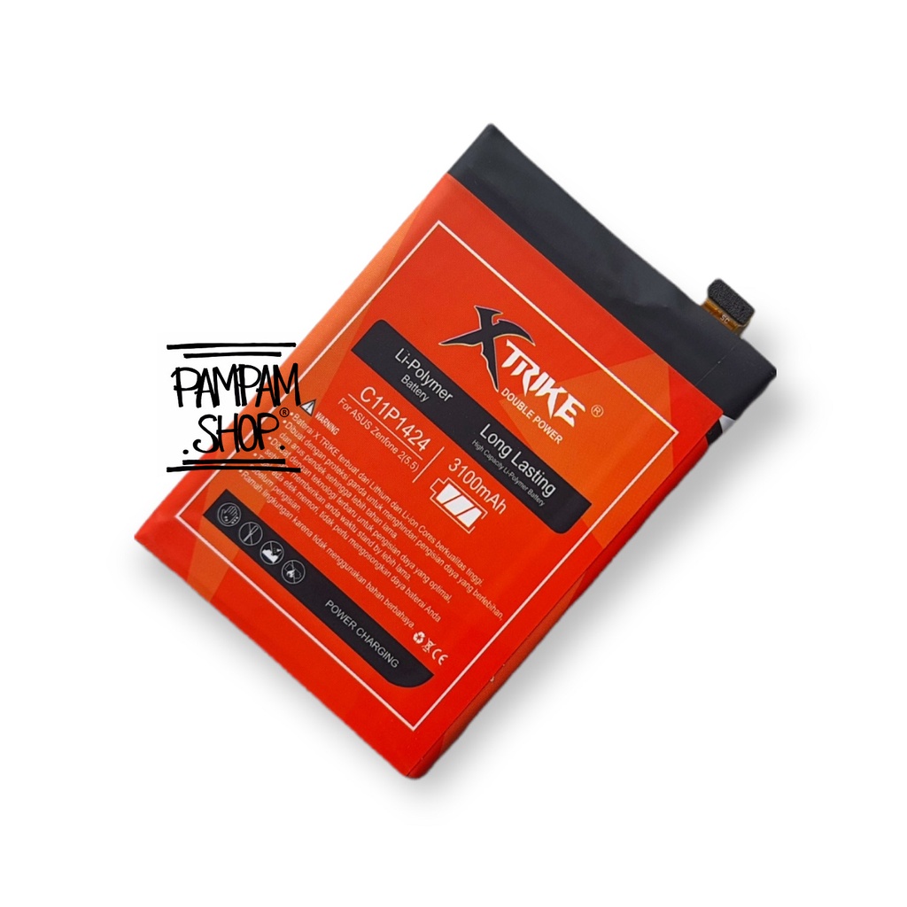 Baterai XTRIKE Double Power Asus Zenfone 2 5.5&quot; Inch ZE550ML ZE551ML C11P1424 Z00AD Batre Batrai Ori