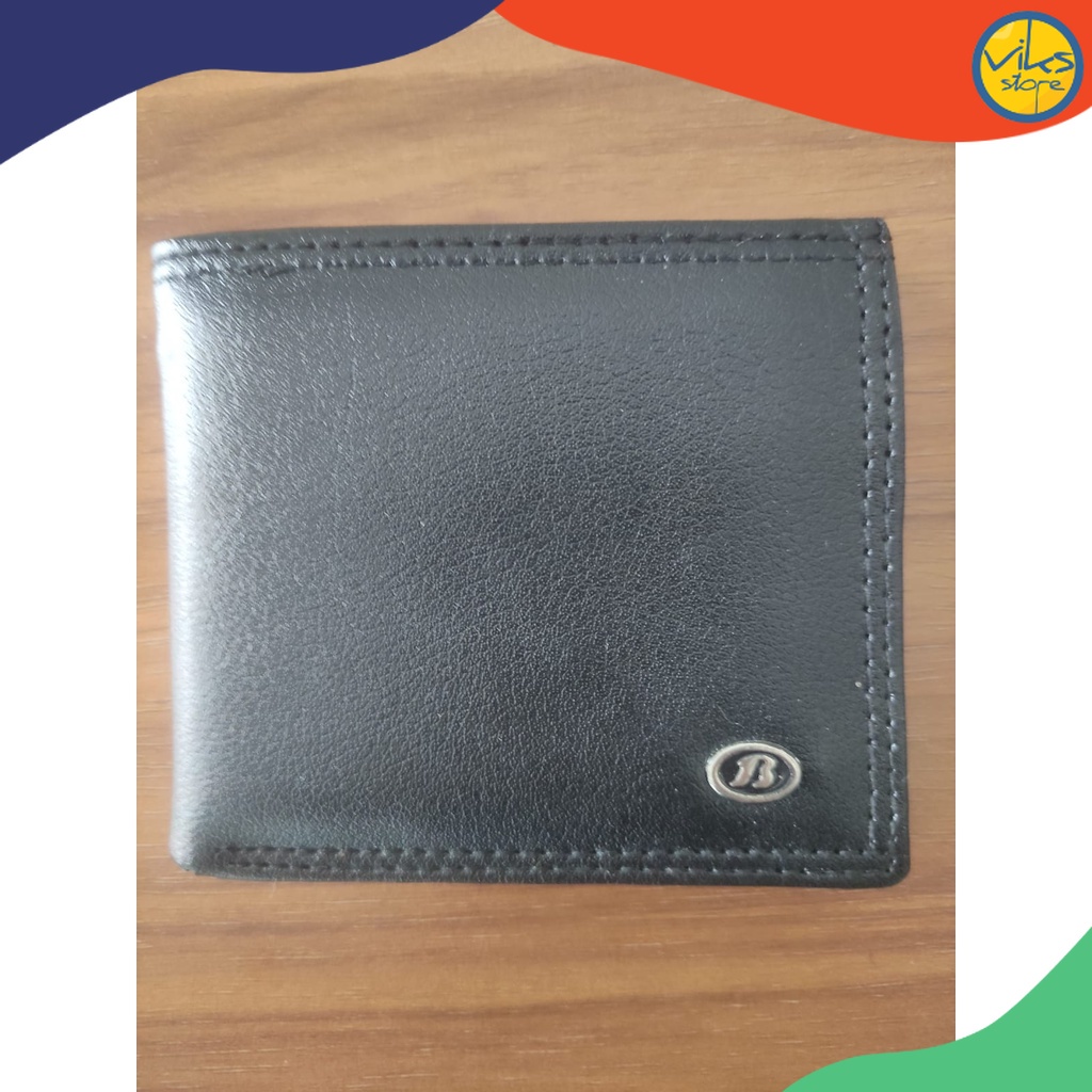 Dompet Cowok Pria Bahan Kulit Sintesis Wallet Polos Hitam Coklat