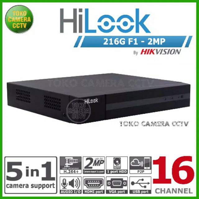DVR HILOOK 16CH - 16 CHANNEL 1080P DVR-2016G-F1 16CH 16CHANEL 16CHANNEL