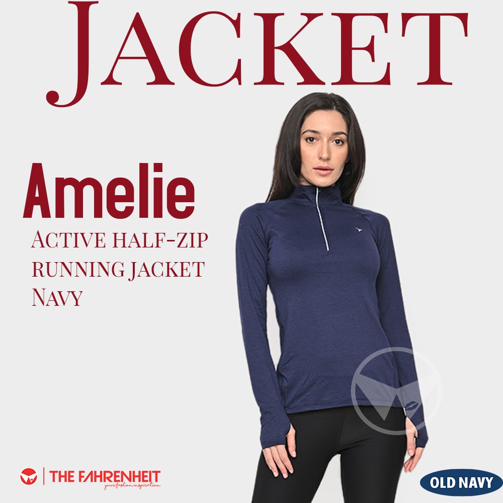 The-Fahrenheit Amelie Old Navy Active half-zip running jacket - Navy