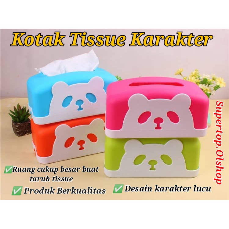 Kotak tisu Model karakter plastik/Tempat tisu Facial Karakter