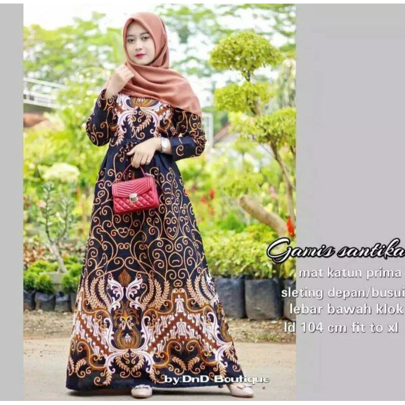 PROMO BATIK COUPLE KELUARGA SARIMBIT sania ruffle batik ori ndoro jowi motif MAHKOTA PUTIH-GAMIS DEWASA