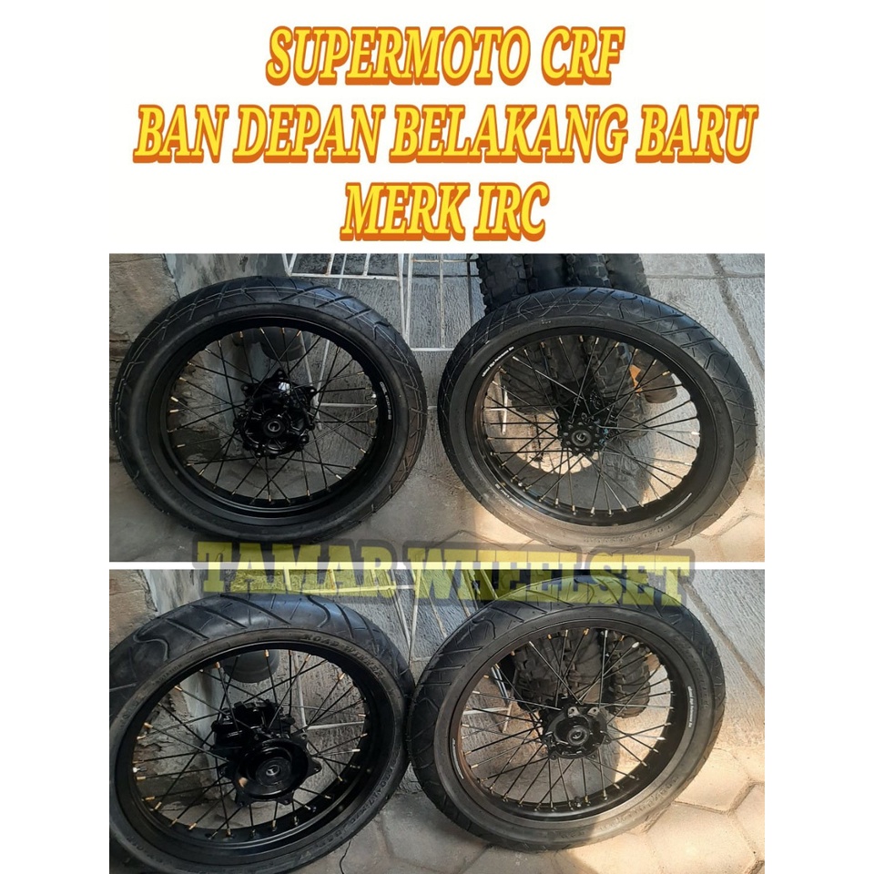 wheelset supermoto crf 250/300 ban irc baru ring 17