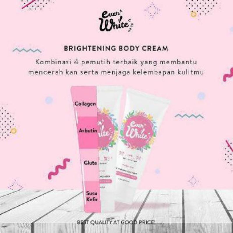 Everwhite Pink Brightening Body Cream - Lotion Pemutih  Ever White Original BPOM krim Pencerah Kulit