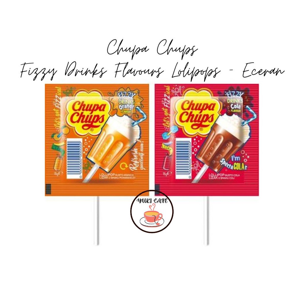 

PERMEN - CHUPA CHUPS FIZZY DRINKS FLAVOURS LOLIPOPS - ECERAN