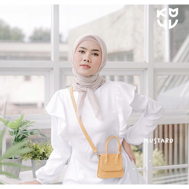 Koyu Hijab Tas Mini Sling Croco Hits Best Seller