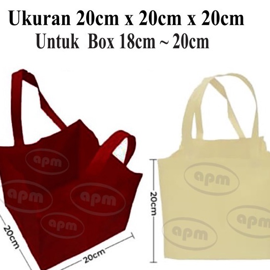 

NEW Tas Spunbond Kotak Ukuran 20cm x 20cm x 20cm - Cream