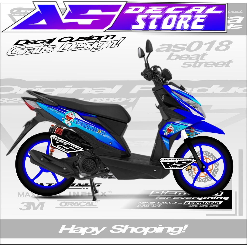 AS18 DECAL STIKER FULLBODY CUSTOM MOTOR BEAT STREET 2019