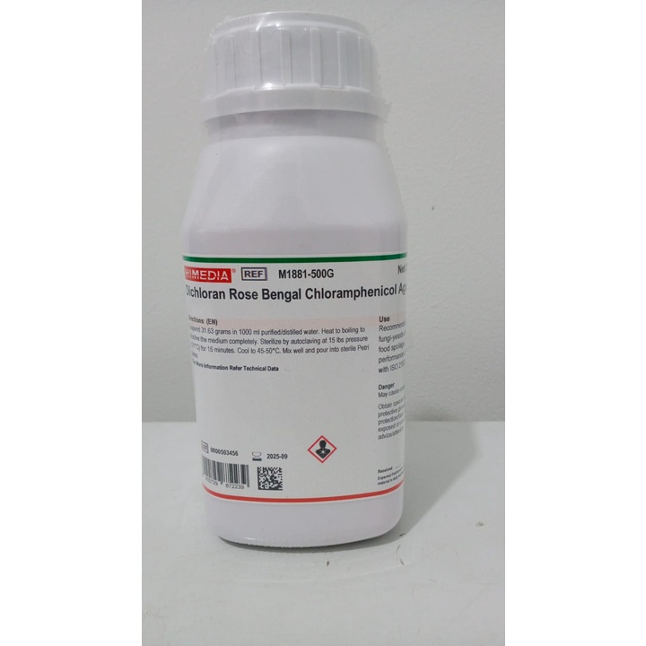 Media Mikro Dichloran Rose Bengal Chloramphenicol Agar 500g