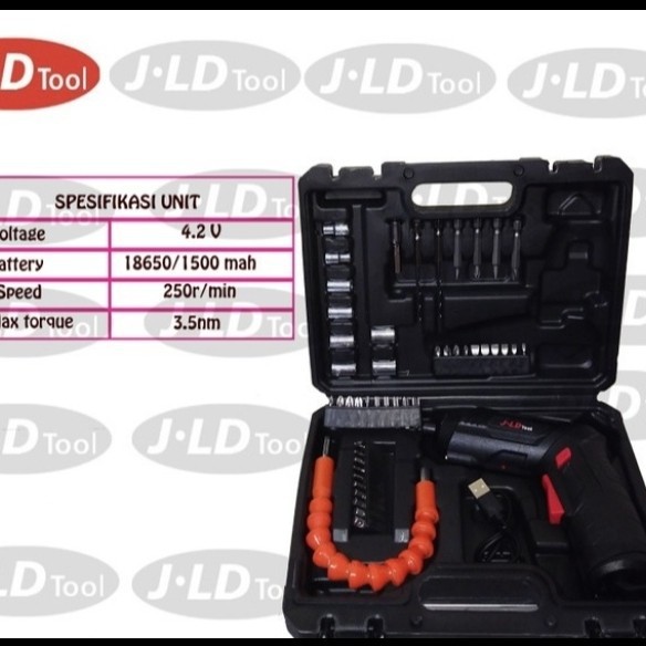 SCREWDRIVER CORDLESS JLD TOOLS OBENG BATERAI