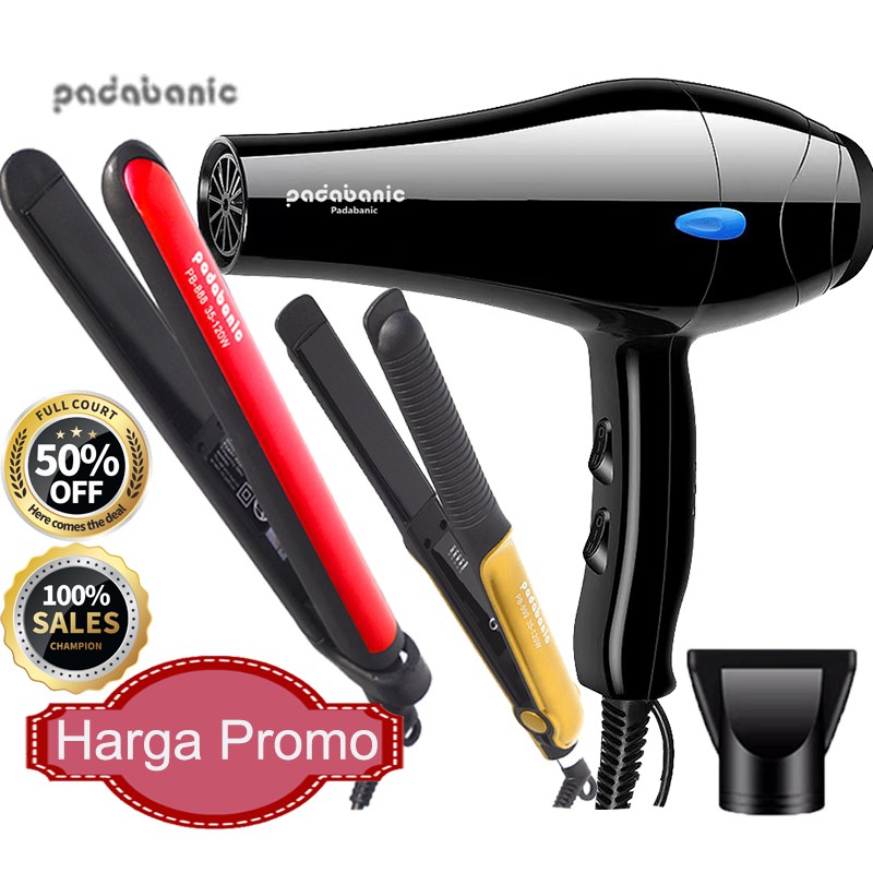 COD hair dryer Padabanic pengering rambut Catokan Catok Rambut 2in1 lucu penjepit rambut