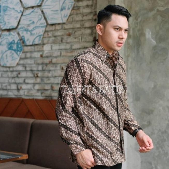 Baju Kemeja Batik Pria Lengan Panjang Dobby Lasem Modern Executive
