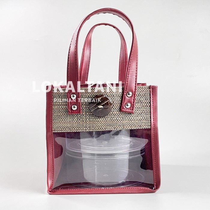 

✨ BISA COD ✨ Tas Pandan Isi 2 Toples Kue Kering/Tas Parcel/Tas Hampers Imlek Natal