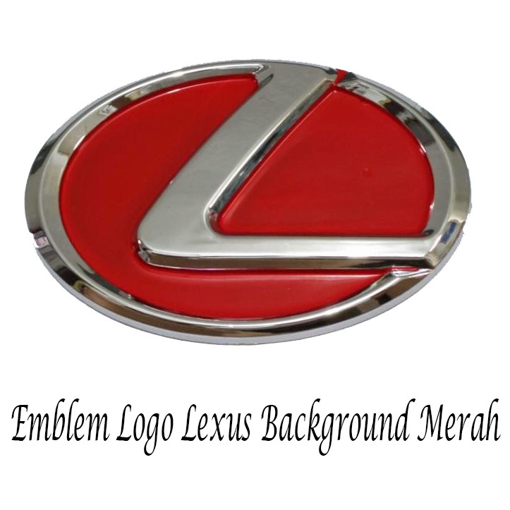 Emblem Mobil Logo Lexus Background Merah UKURAN 13 ATAU 15