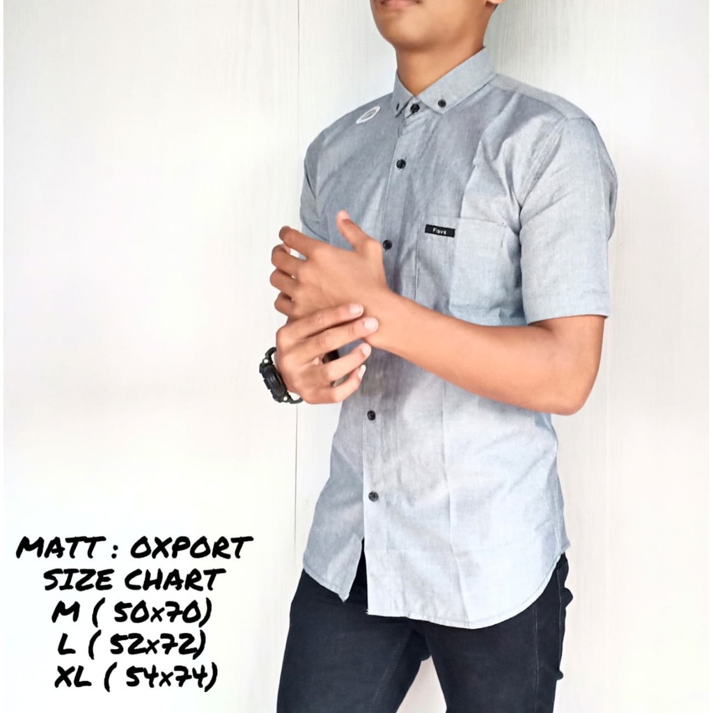 TURUN HARGA KEMEJA PRIA PENDEK BOSS SEMI JEANS SLIMFIT SEMI BATIK CASUAL BIRU ABU PALING MURAH