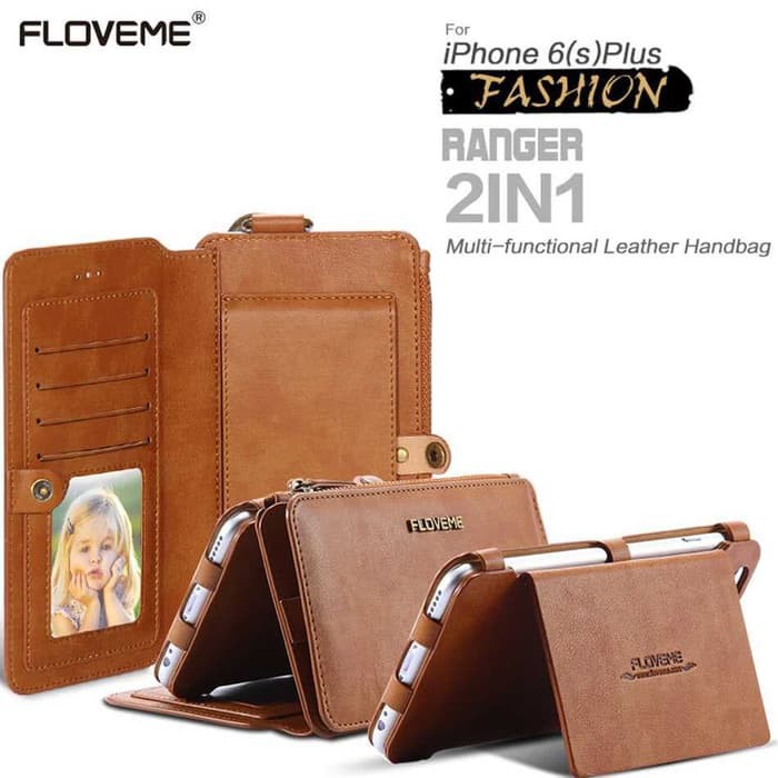 Baru Floveme Flip Case Leather for iPhone 7 8 Murah