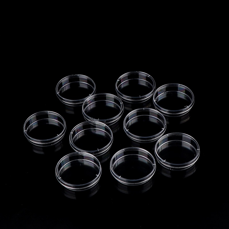 {LUCKID}10Pcs/Set Polystyrene Sterile Petri Dishes Bacteria Culture Dish for Laboratory