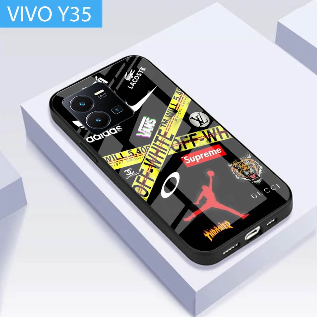 [A12] Case Vivo Y35 / Softcase Kaca Kilau Vivo Y35 / Casing Handphone Vivo Y35 / Case Vivo Y35