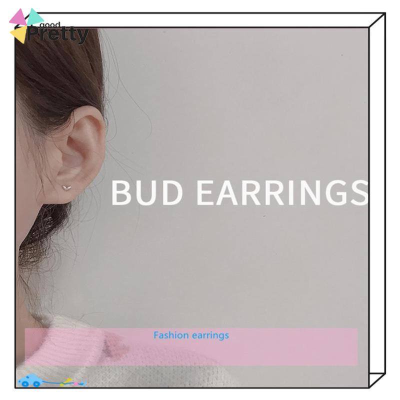 18K Emas anting korea Anting Tusuk untuk Wanita Aksesoris Fashion - PD