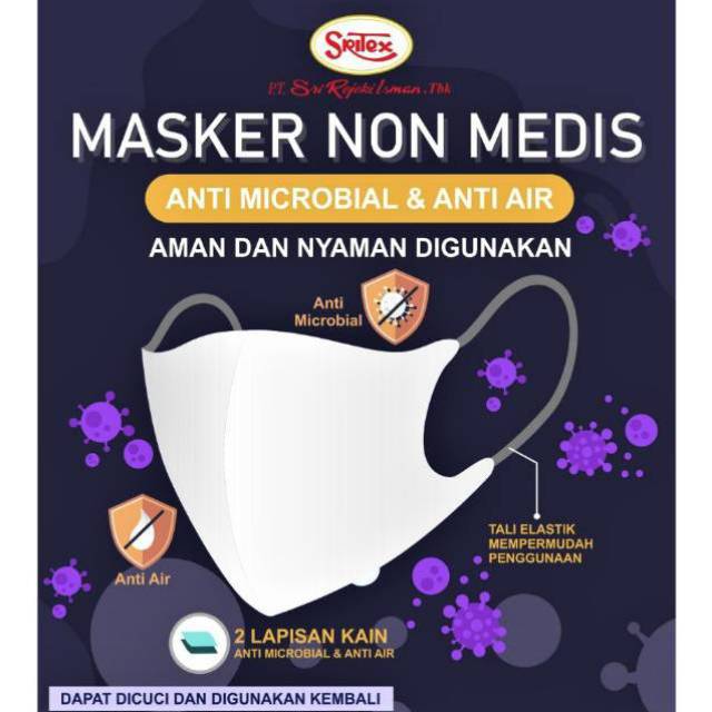 MASKER NON MEDIS/ MASKER WATERPROOF/ MASKER SRITEX