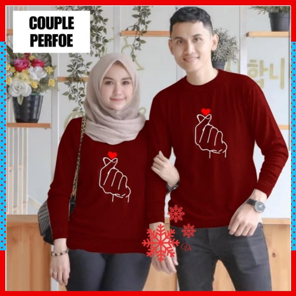Baju Couple Set Busana Muslim Pasangan Kekinian Terbaru 2021 Murah Suami Istri kaos maroon M01L51