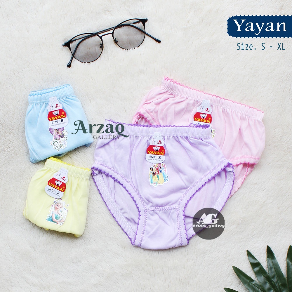 [ 6pc ] CD Yayan Warna | Celana Dalam Anak Perempuan / Sempak anak