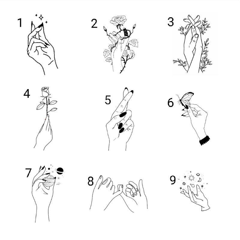 ST48 - STICKY TATTOO TEMPORARY CUSTOM TATO TEMPORER TANGAN HAND DRAWING GAMBAR MINIMALIST