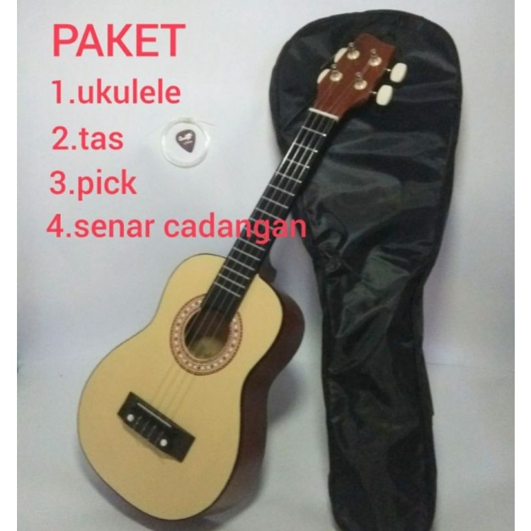 PAKET UKULELE AKUSTIK SENAR 4 / PAKET LENGKAP BERGARANSI