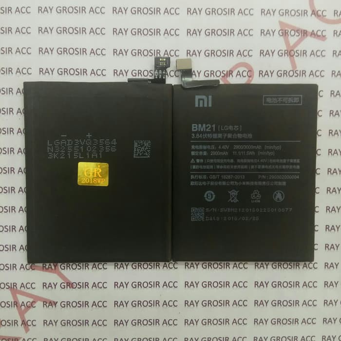 Baterai Original Xiaomi BM21 BM 21 BM-21 Note 5