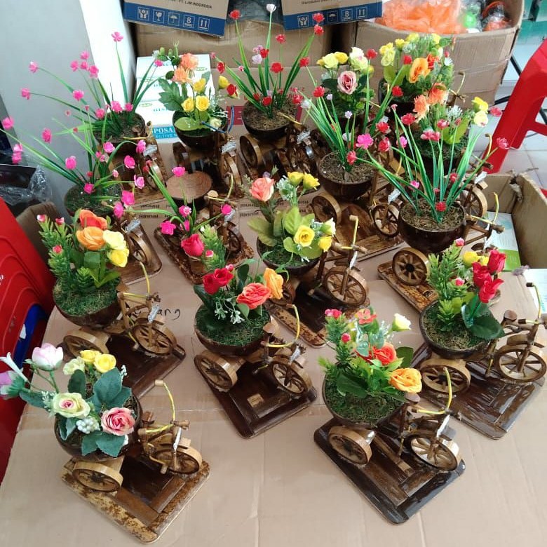 Bunga Becak / Bunga Hiasan Hand Made / Dekorasi Rumah