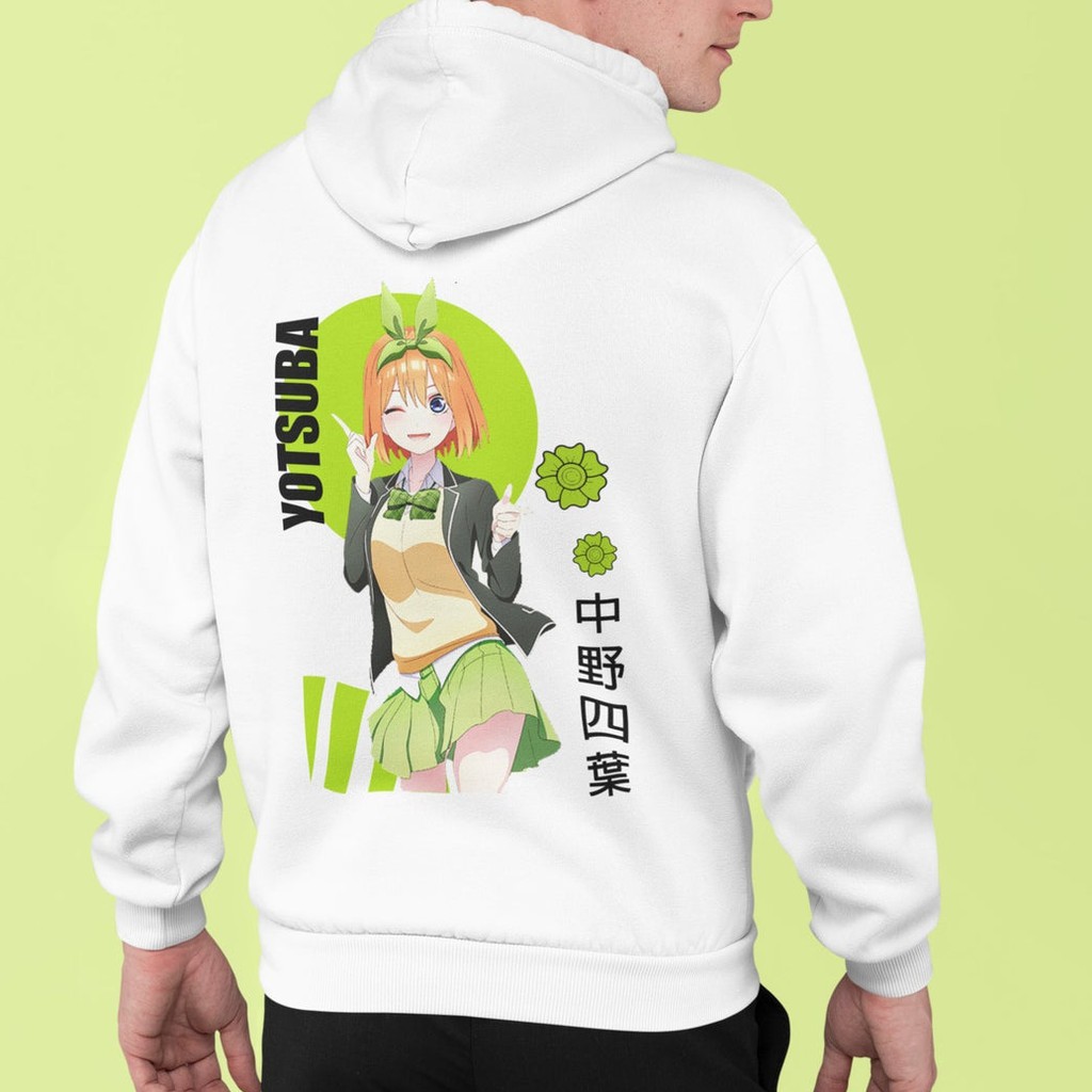 Hoodie Yotsuba Nakano Kawaii Unisex The Quintessential Quintuplets Cotton Fleece