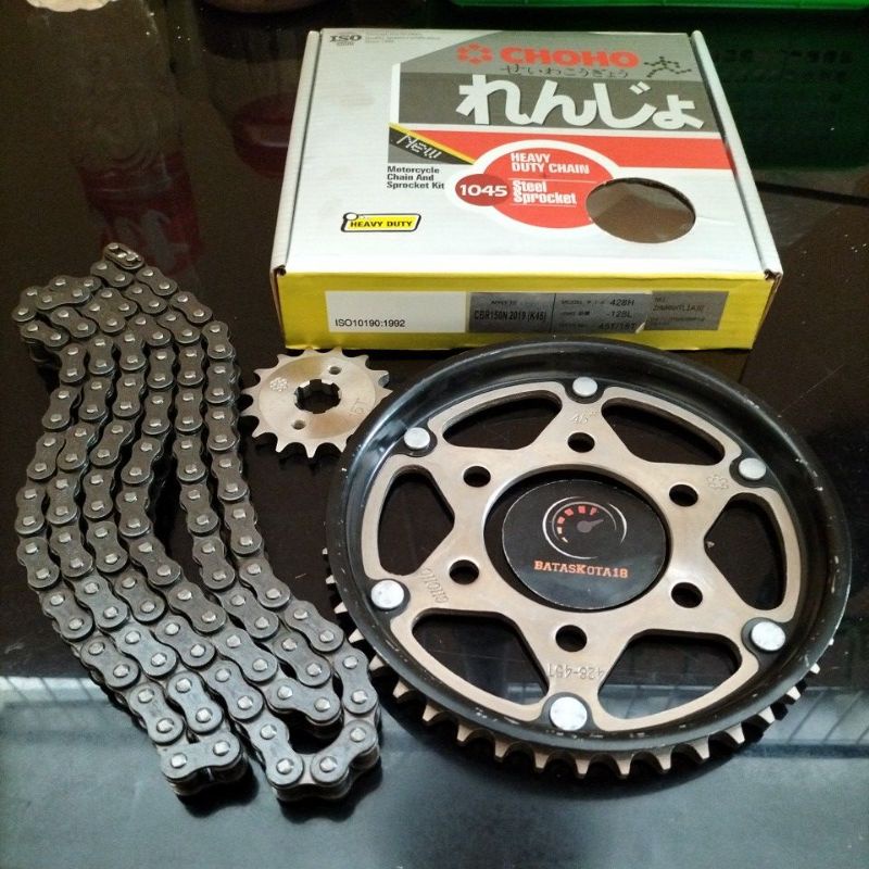 Gear Gir Set Paket 15-45T 428h-128 cb150r facelift New Led 6 Hole baja heavy duty Choho