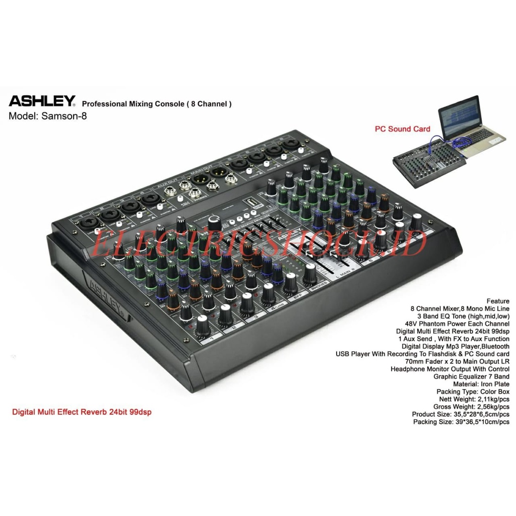 MIXER ASHLEY SAMSON 8 / SAMSON8 ORIGINAL 8 CHANNEL