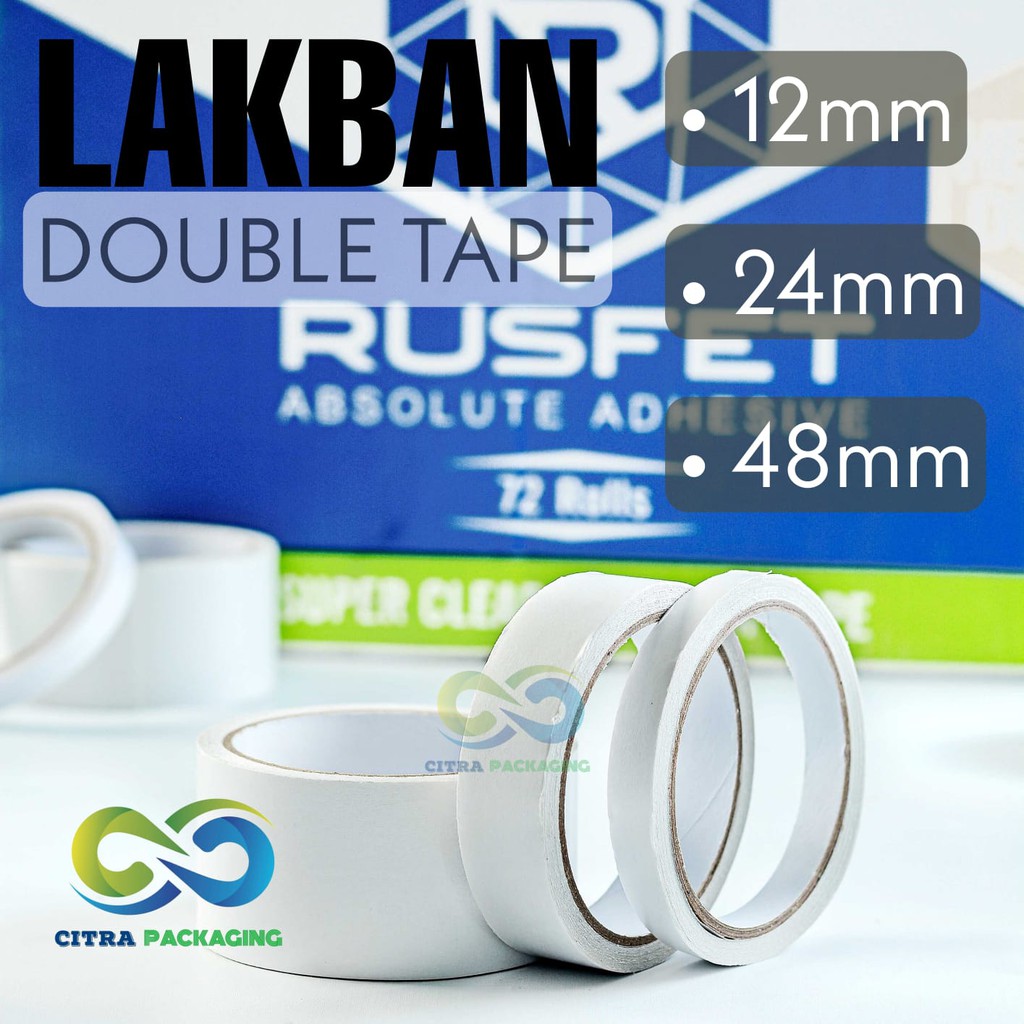 

DOUBLE TAPE RUSFET WARNA PUTIH - SUPER LENGKET