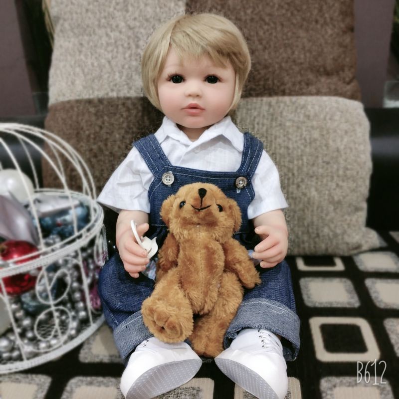 Ready Boneka Bayi Laki-Laki Reborn Full Silikon Premium 55 cm