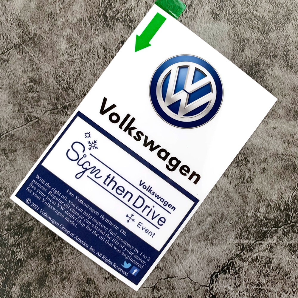 Volkswagen Sticker Decal Dekorasi Kaca Depan Dan Pintu Mobil Volkswagen Passat Tiguan Polo