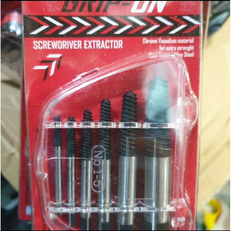 TAP BALIK GRIP ON 6 PCS SCREWDRIVER EXTRACTOR GRIP ON 6PCS HEAVY DUTY