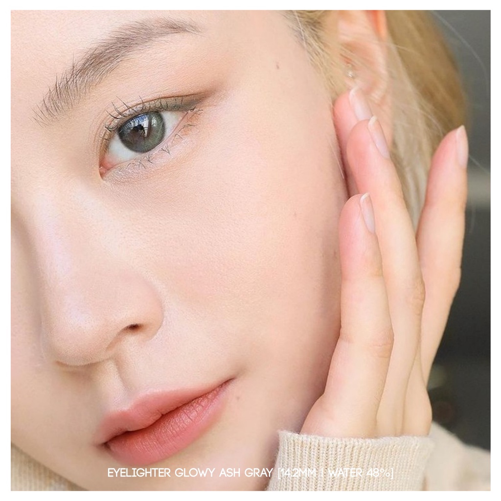 MIKHAYLOVESHOP Softlens Eyeglow Ash Gray (Grey) (Eyelighter Glowy) | EOS Princess