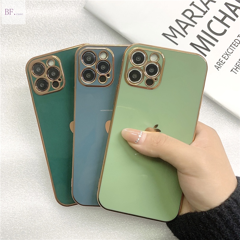 Casing Silikon Iphone 11 12 13 Pro Max X Xr Xsmax 6 7 8 Plus 11pro 11promax 12promax 6d Electroplating