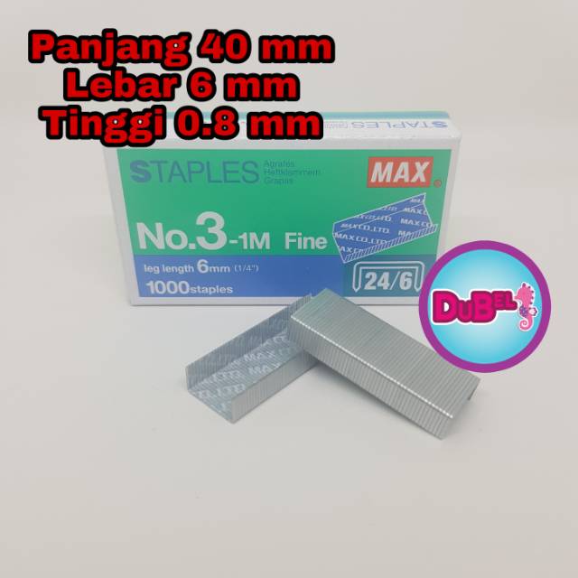 

Isi Staples Max No 3 / Isi Staples Tembak / Refill Max No 3 / Isi 1000