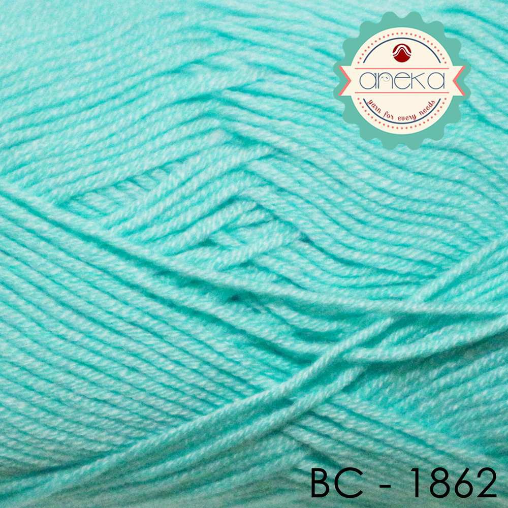 Benang Rajut Katun Bambu / Bamboo Cotton Yarn 2 -  1862 Turkis Muda